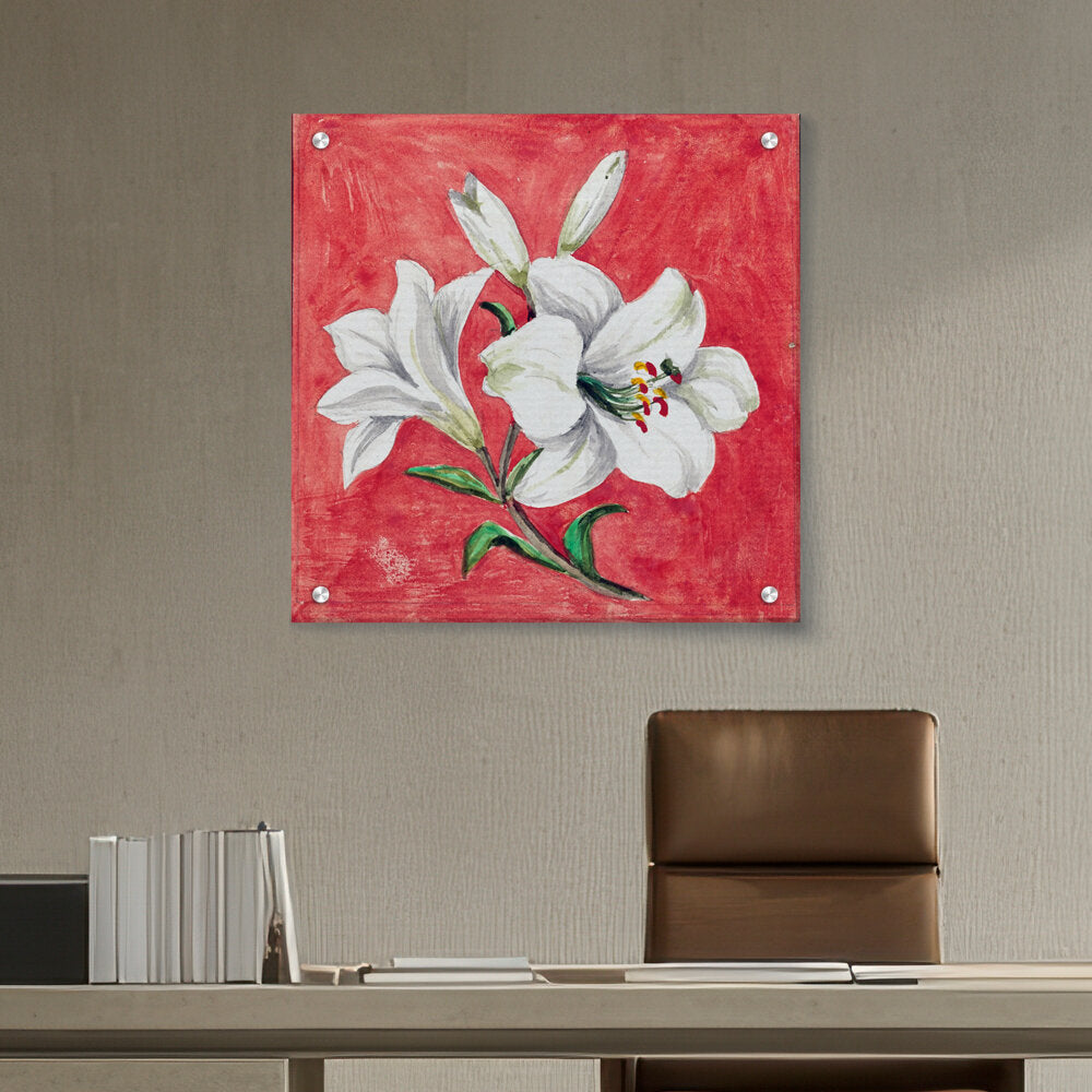 Artist1 - Art - White Lily - Acrylic Wall Photo