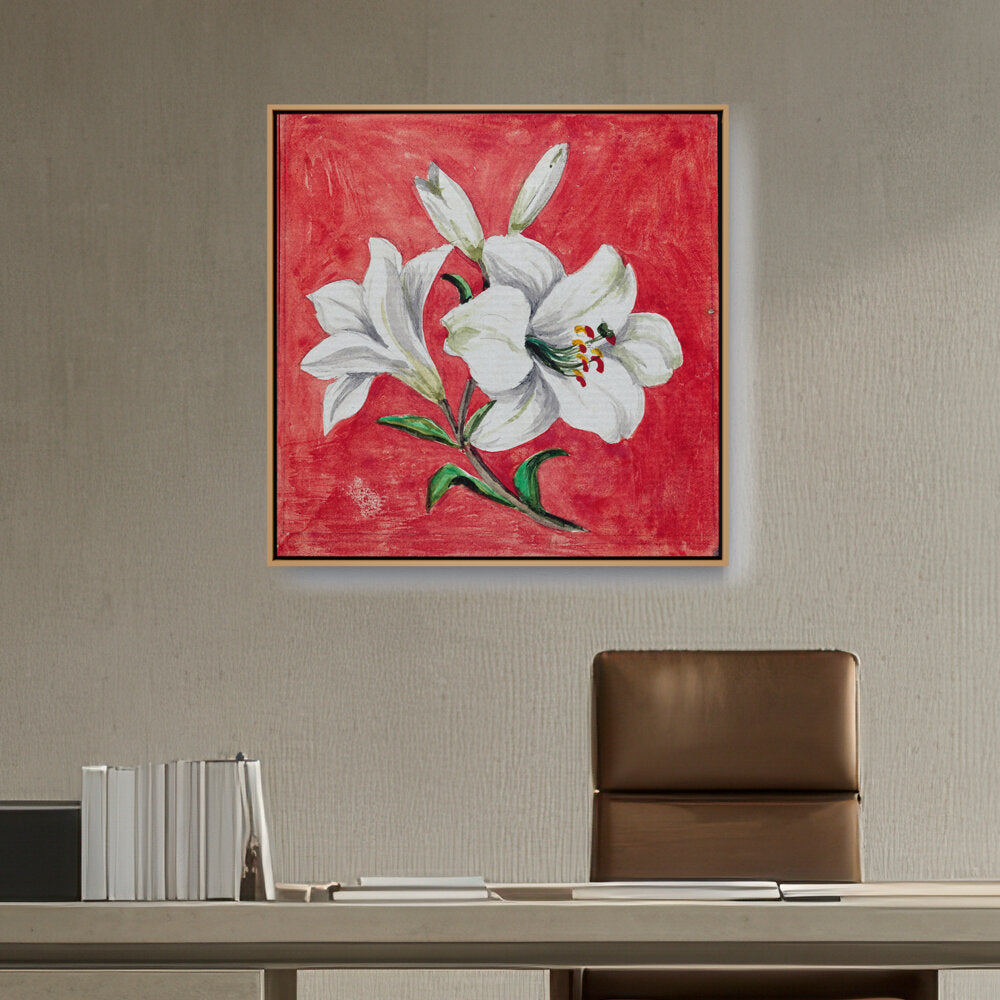 Artist1 - Art - White Lily - FLOATING FRAME