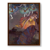 Ballerina And Lady With A Fan - Framed Canvas