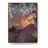 Ballerina And Lady With A Fan - FLOATING FRAME