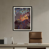 Artist1 - Art - Ballerina And Lady With A Fan - WALL MOUNT FRAME