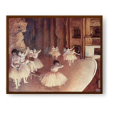 Rehearsal Of A Ballet On Stage - Framed Canvas