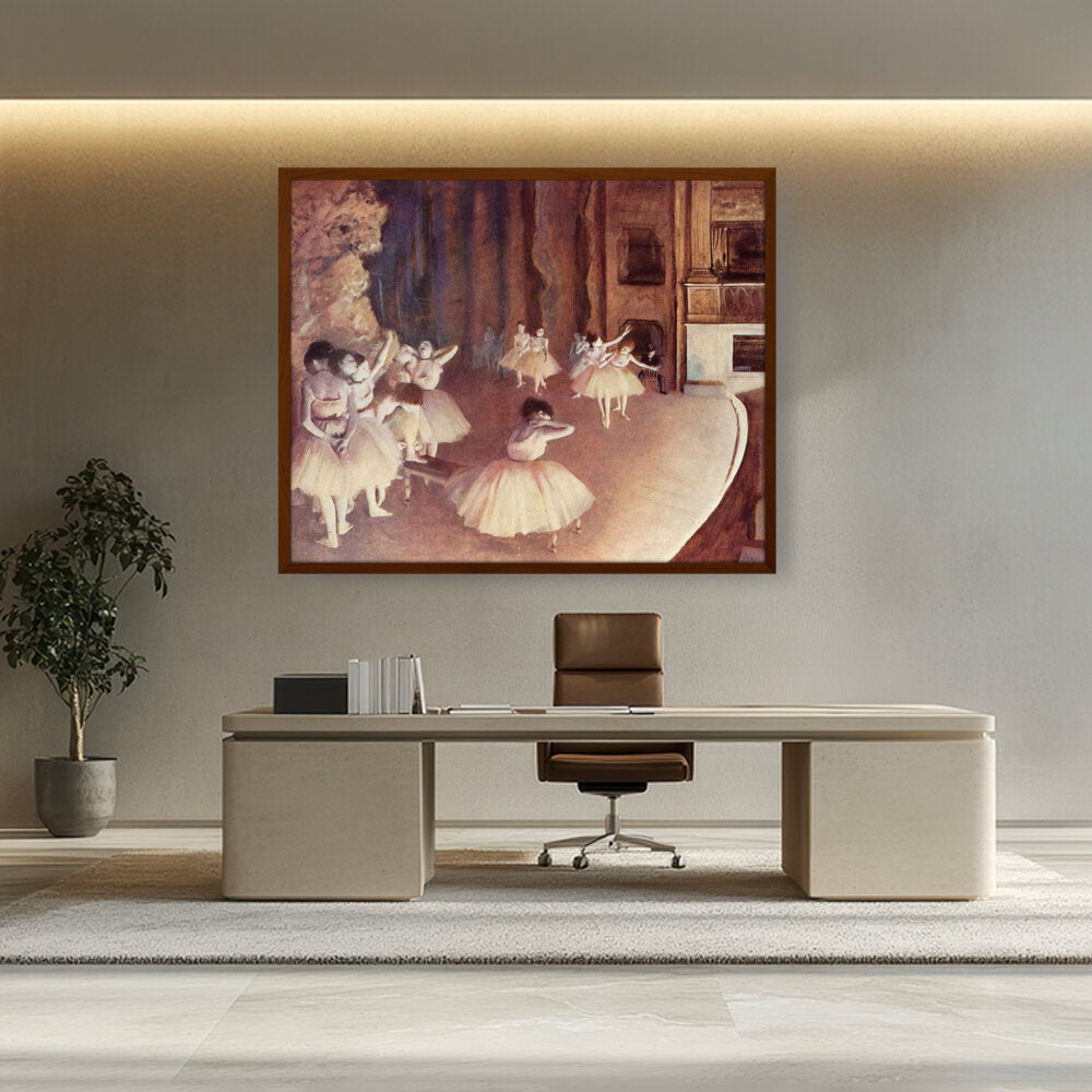 Artist1 - Art - Rehearsal Of A Ballet On Stage - Framed Canvas