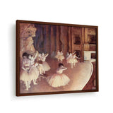Rehearsal Of A Ballet On Stage - Framed Canvas