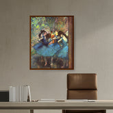 Artist1 - Art - Blue Ballerinas - Framed Canvas