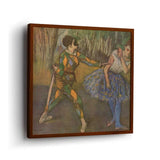 Harlequin And Colombina - Framed Canvas