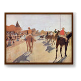 The Parade: Racehorses - Framed Canvas