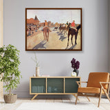 The Parade: Racehorses - Framed Canvas