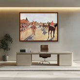 Artist1 - Art - The Parade: Racehorses - Framed Canvas