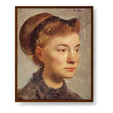 Portrait Of A Young Woman - Framed Canvas
