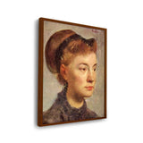 Portrait Of A Young Woman - Framed Canvas