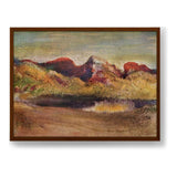 Lake And Mountains - Framed Canvas