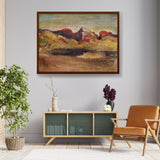 Lake And Mountains - Framed Canvas