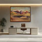 Artist1 - Art - Lake And Mountains - Framed Canvas