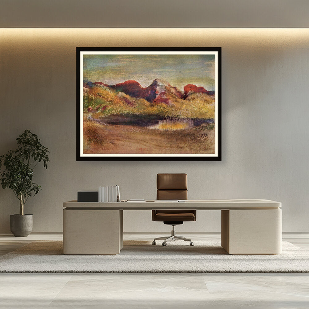 Artist1 - Art - Lake And Mountains - WALL MOUNT FRAME