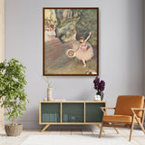 Dancer With A Bouquet - Framed Canvas