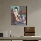Artist1 - Art - Woman With The Oriental Vase - Framed Canvas