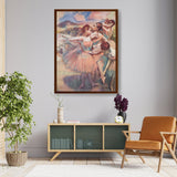 Four Dancers On Stage - Framed Canvas