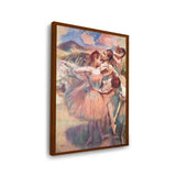 Four Dancers On Stage - Framed Canvas