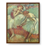 Dancers In Green - Framed Canvas