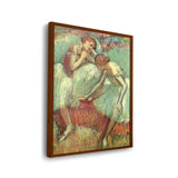 Dancers In Green - Framed Canvas