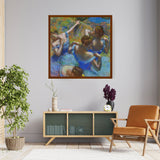 Blue Dancers - Framed Canvas