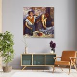 Woman Ironing - Acrylic Wall Photo