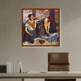 Artist1 - Art - Woman Ironing - Framed Canvas