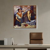 Artist1 - Art - Woman Ironing - FLOATING FRAME