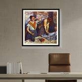 Artist1 - Art - Woman Ironing - WALL MOUNT FRAME