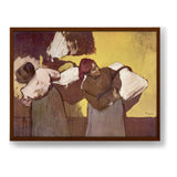 Laundress Carrying Linen - Framed Canvas