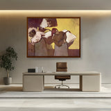 Artist1 - Art - Laundress Carrying Linen - Framed Canvas