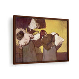 Laundress Carrying Linen - Framed Canvas