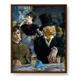 At The Caf?? - Framed Canvas