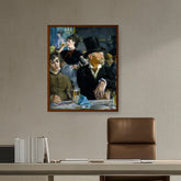 Artist1 - Art - At The Caf?? - Framed Canvas