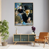 At The Caf̩ - FLOATING FRAME