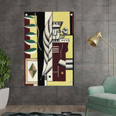 Artist1 - Art - Abstract Composition With Leaves - Acrylic Wall Photo