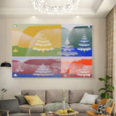 Artist1 - Art - Geometric Winter Forest - Acrylic Wall Photo