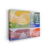 Geometric Winter Forest - Wall Canvas