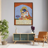 Krishna And Radha - Framed Canvas
