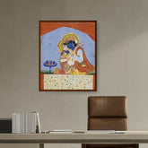 Artist2 - Art - Krishna And Radha - Framed Canvas
