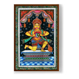 Powerful Gaze Of Bhakt Hanuman - Framed Canvas