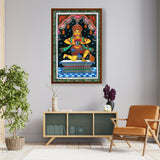 Powerful Gaze Of Bhakt Hanuman - Framed Canvas