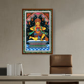 Artist2 - Art - Powerful Gaze Of Bhakt Hanuman - Framed Canvas