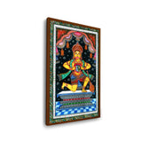 Powerful Gaze Of Bhakt Hanuman - Framed Canvas