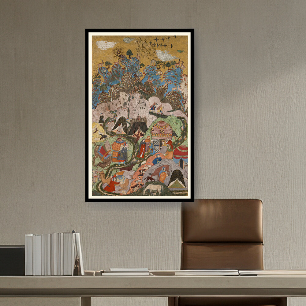 Artist2 - Art - Encampment In The Mountains - WALL MOUNT FRAME