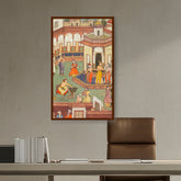 Artist2 - Art - A Man Dips His Hand - Framed Canvas