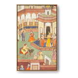 A Man Dips His Hand - FLOATING FRAME