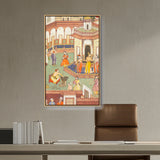 A Man Dips His Hand - FLOATING FRAME