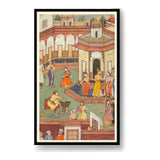 A Man Dips His Hand - Framed Wall Art